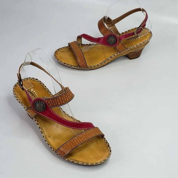 Spring Step L'Artiste Dreamer Womens Heels Sandals Slingback Leather 39 8.5 - Picture 1 of 9
